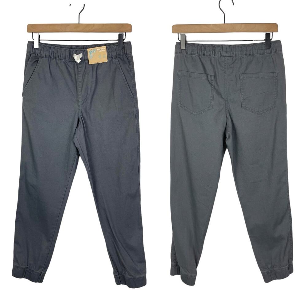 ThereAbouts NWT 10/12 Husky Gray Twill Pull On Flex Jogger Pants